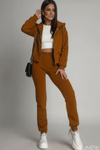 Luméri Leisure | Womens Insulated Tracksuit Set Taba 3 close-up detail – LUMÉRI