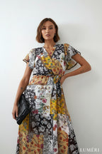 Luméri Muse | Maxi Wrap Dress With A Belt Yellow 4 – LUMÉRI